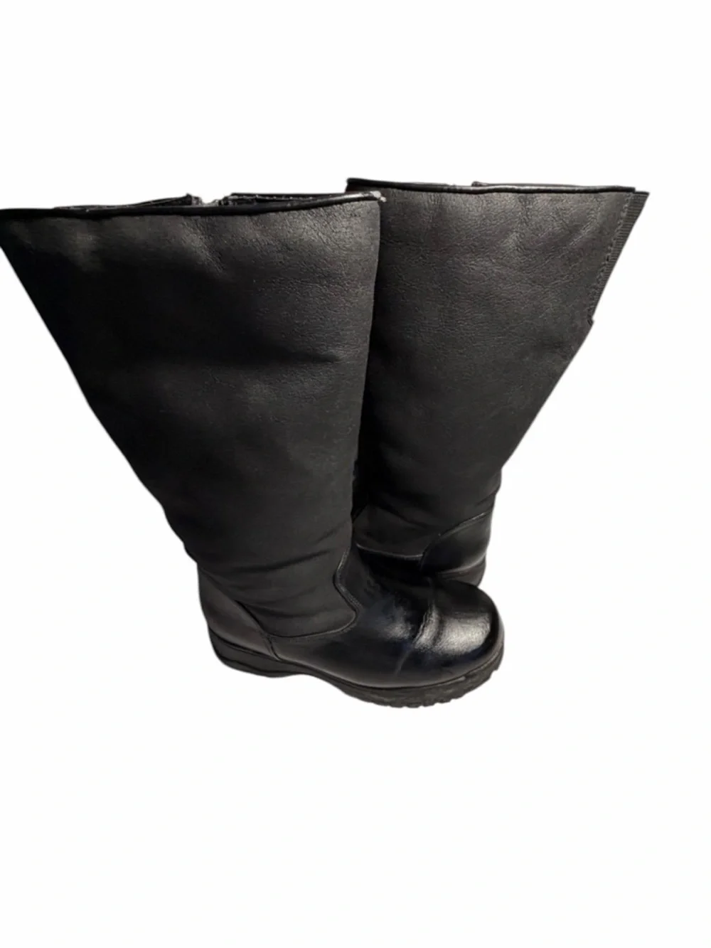 Boston Accents Women's Patty Black Knee-High Insultaed Zip Boots Sz 6